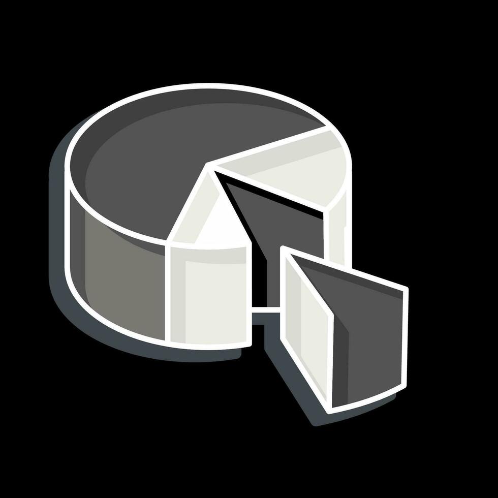 Icon Pie Chart. related to 3D Visualization symbol. glossy style. simple design editable. simple illustration vector