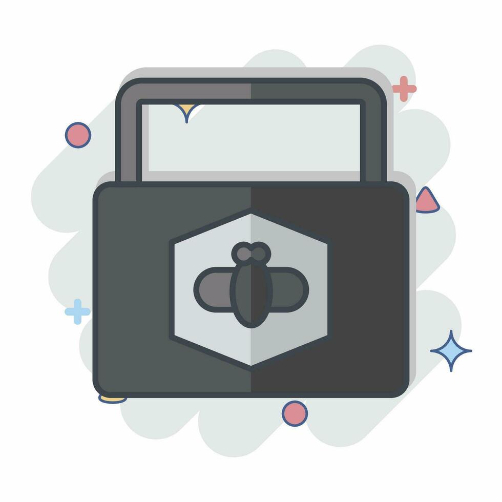 Icon Beeswax. related to Apiary symbol. comic style. simple design editable. simple illustration vector