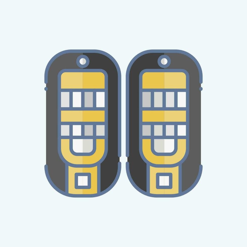 Icon Snowshoes. related to Alaska symbol. doodle style. simple design editable. simple illustration vector