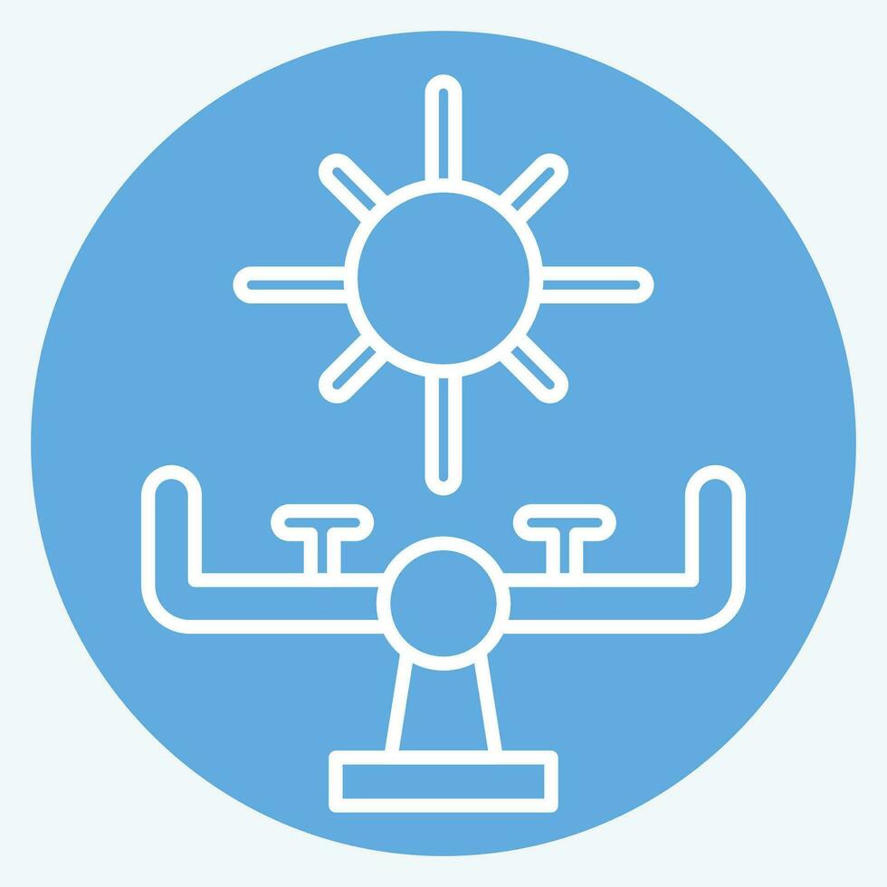 Icon Seesaw. related to Amusement Park symbol. blue eyes style. simple design editable. simple illustration vector