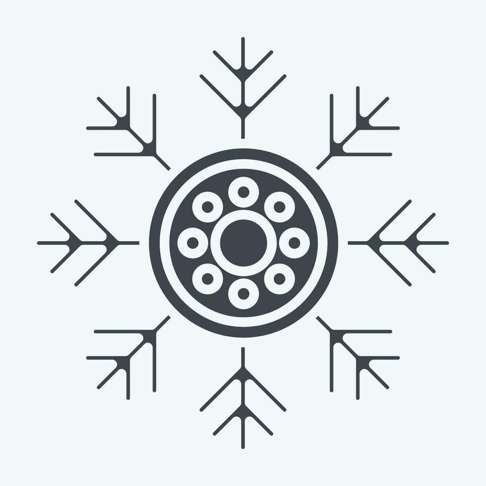 Icon Snowlakes. related to Alaska symbol. glyph style. simple design editable. simple illustration vector