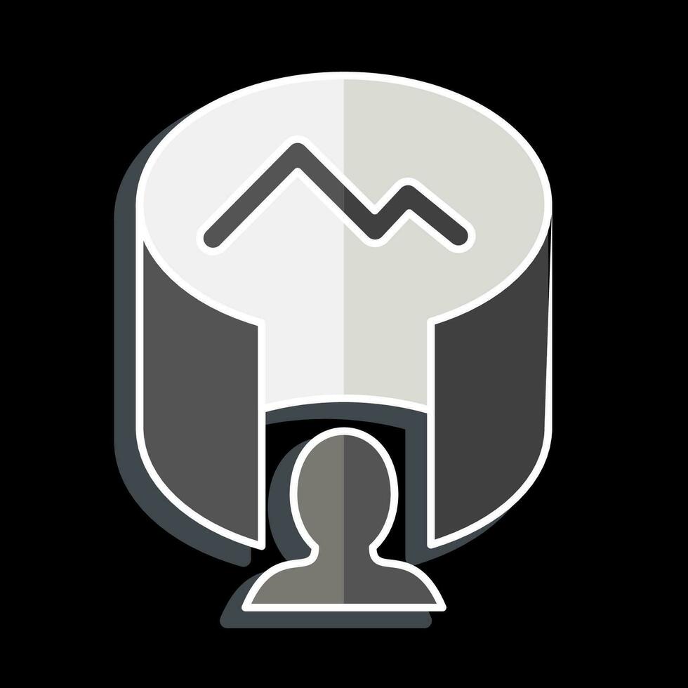 Icon Virtual Tour. related to 3D Visualization symbol. glossy style. simple design editable. simple illustration vector