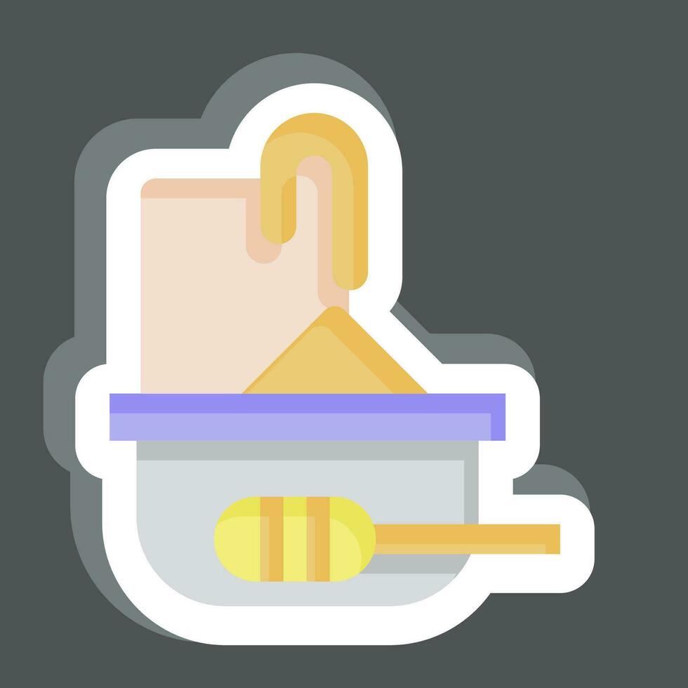 Sticker Honey Comb. related to Apiary symbol. simple design editable. simple illustration vector
