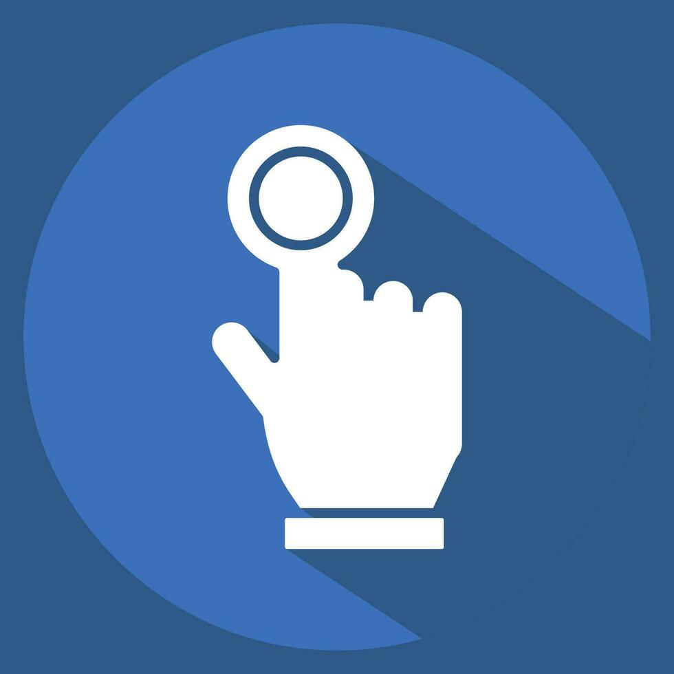 Icon Wired Glove. related to 3D Visualization symbol. long shadow style. simple design editable. simple illustration vector