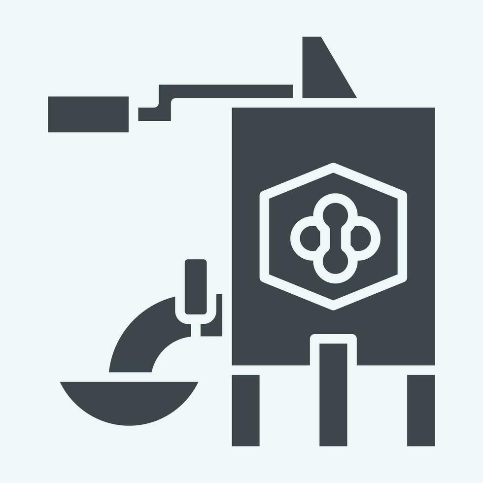 Icon Extracting Equipment. related to Apiary symbol. glyph style. simple design editable. simple illustration vector