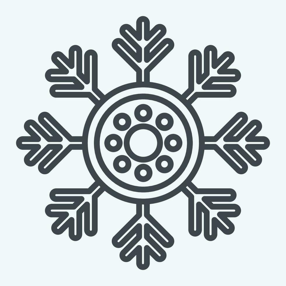 Icon Snowlakes. related to Alaska symbol. line style. simple design editable. simple illustration vector