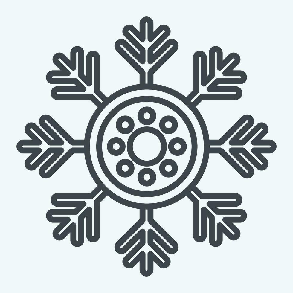 icono copos de nieve relacionado a Alaska símbolo. línea estilo. sencillo diseño editable. sencillo ilustración vector