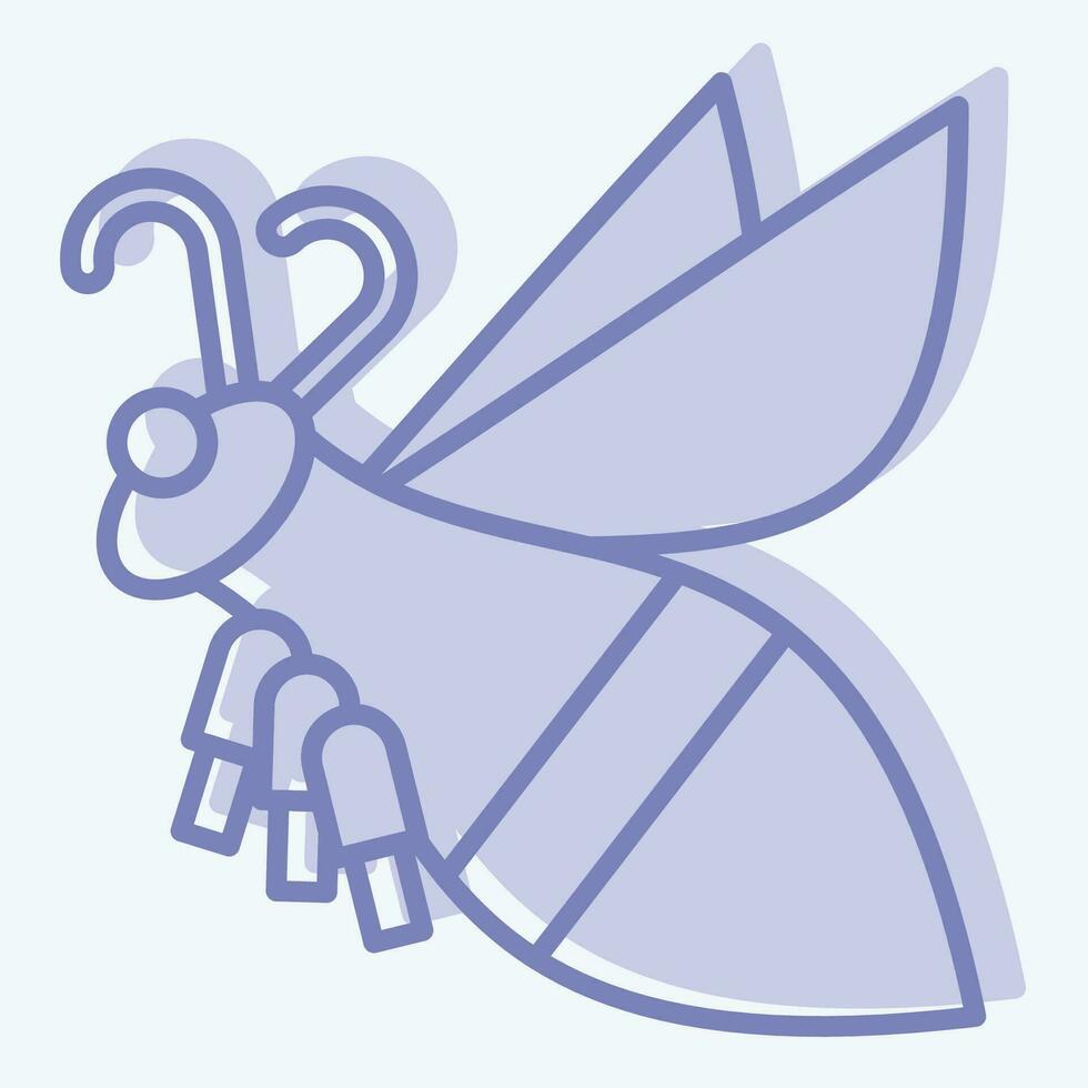 Icon Mountain Bee. related to Apiary symbol. two tone style. simple design editable. simple illustration vector