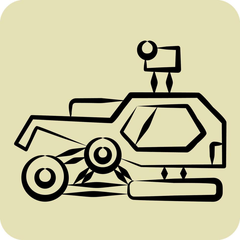 Icon Snowmobile. related to Alaska symbol. hand drawn style. simple design editable. simple illustration vector