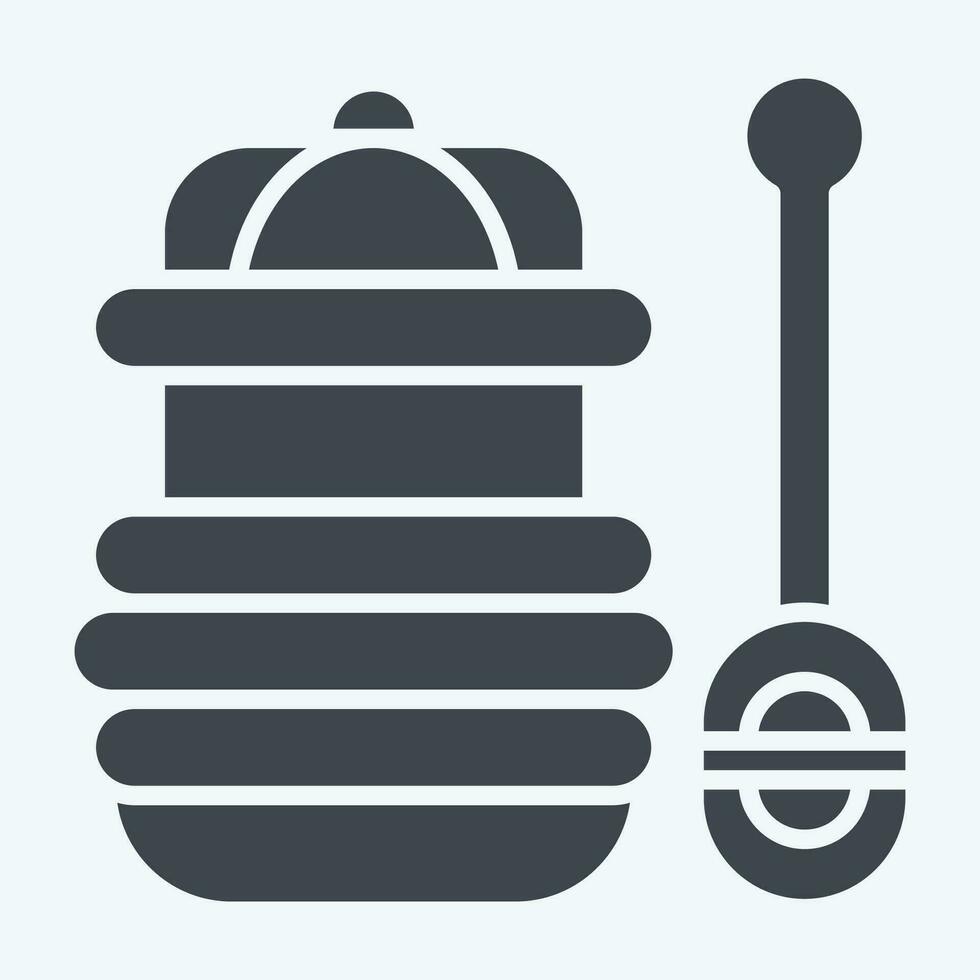 Icon Honey Jar. related to Apiary symbol. glyph style. simple design editable. simple illustration vector