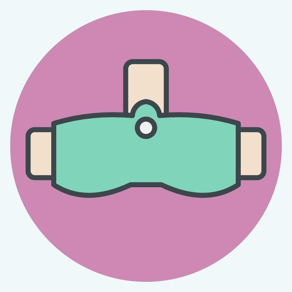 Icon VR Glasses. related to 3D Visualization symbol. color mate style. simple design editable. simple illustration vector