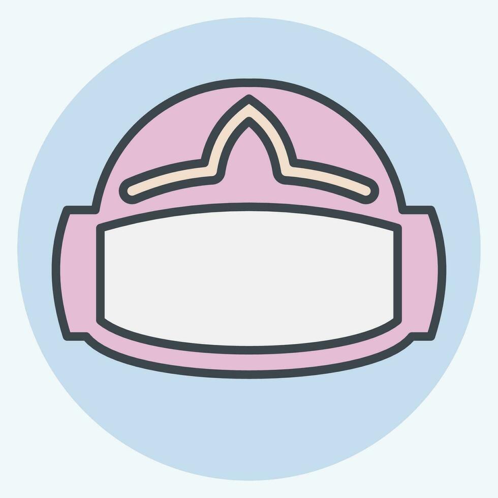 Icon VR Helmet. related to 3D Visualization symbol. color mate style. simple design editable. simple illustration vector