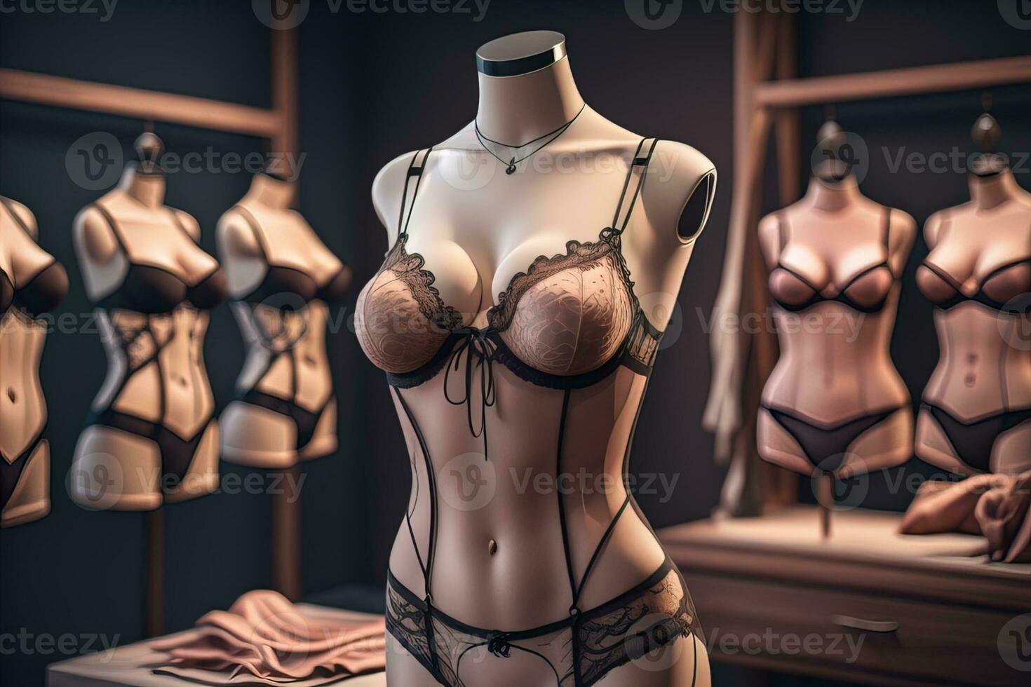 Sensual lingerie on a mannequin. ai generative photo