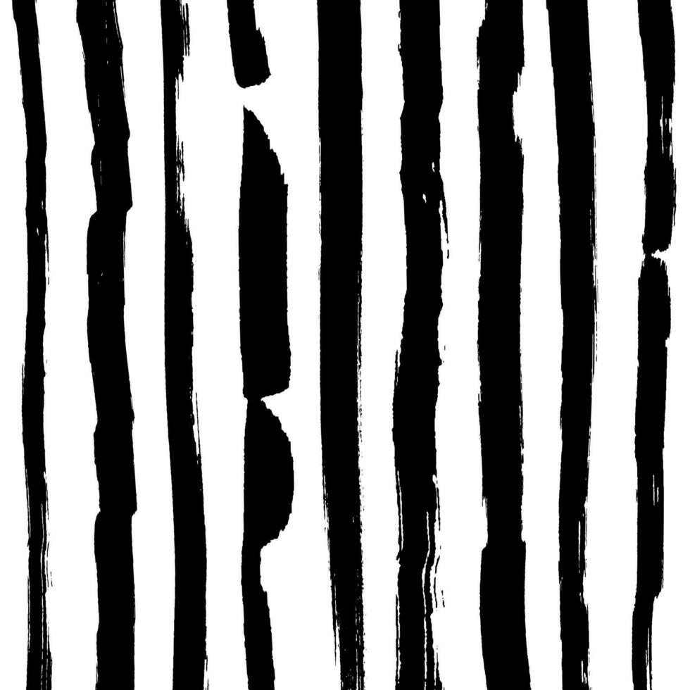 Vector pattern with grunge stripes isolated on white. Black and white color lines. Trendy background. Texture with horizontal brush strokes