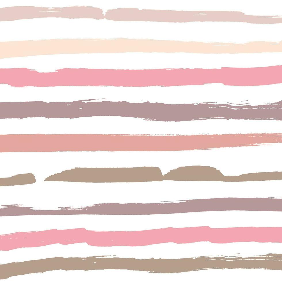 Vector pattern with grunge stripes isolated on white. Pastel-colored lines. Trendy background. Texture with horizontal brush strokes