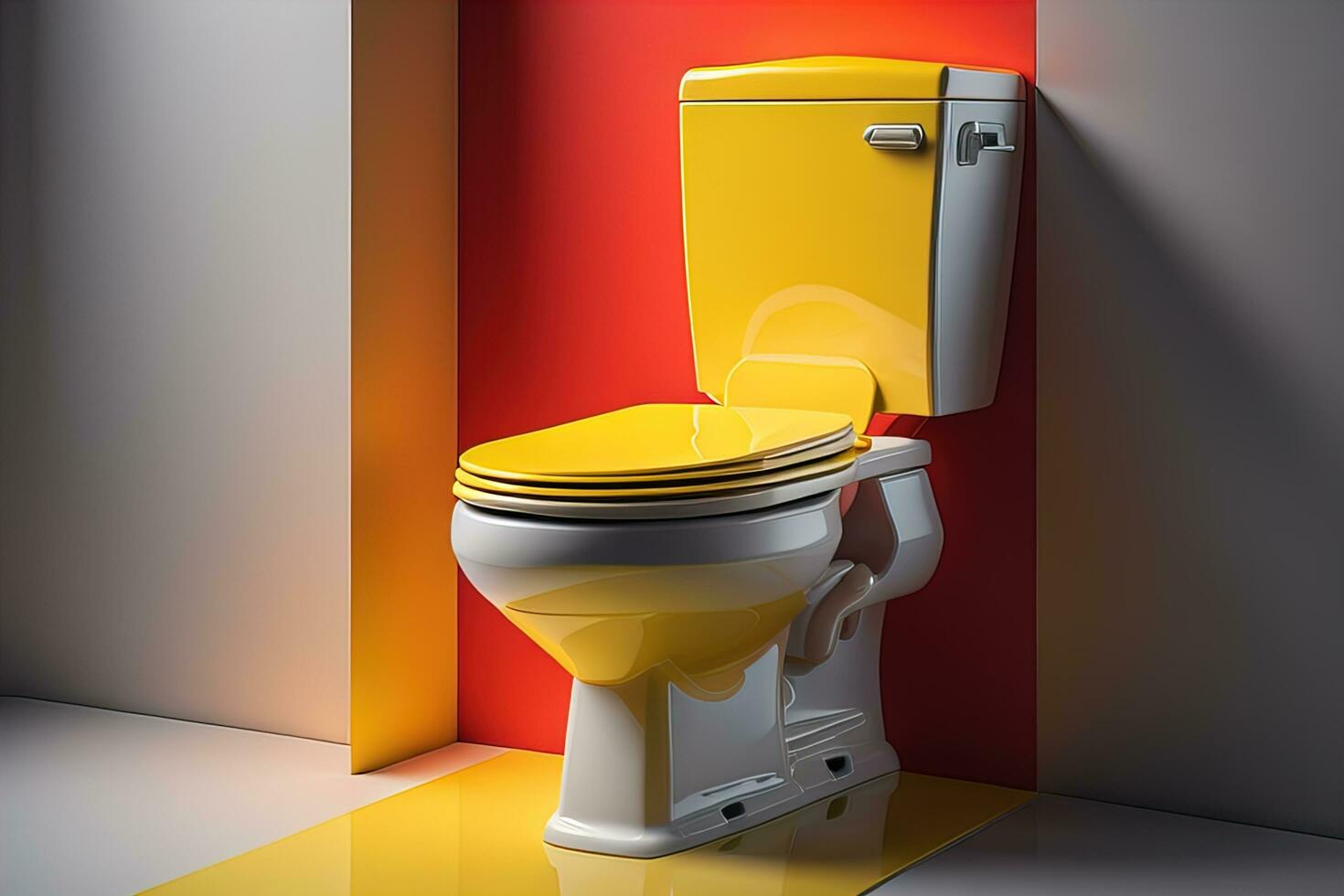 toilet bowl in modern bathroom. ai generative 27499332 Stock Photo at