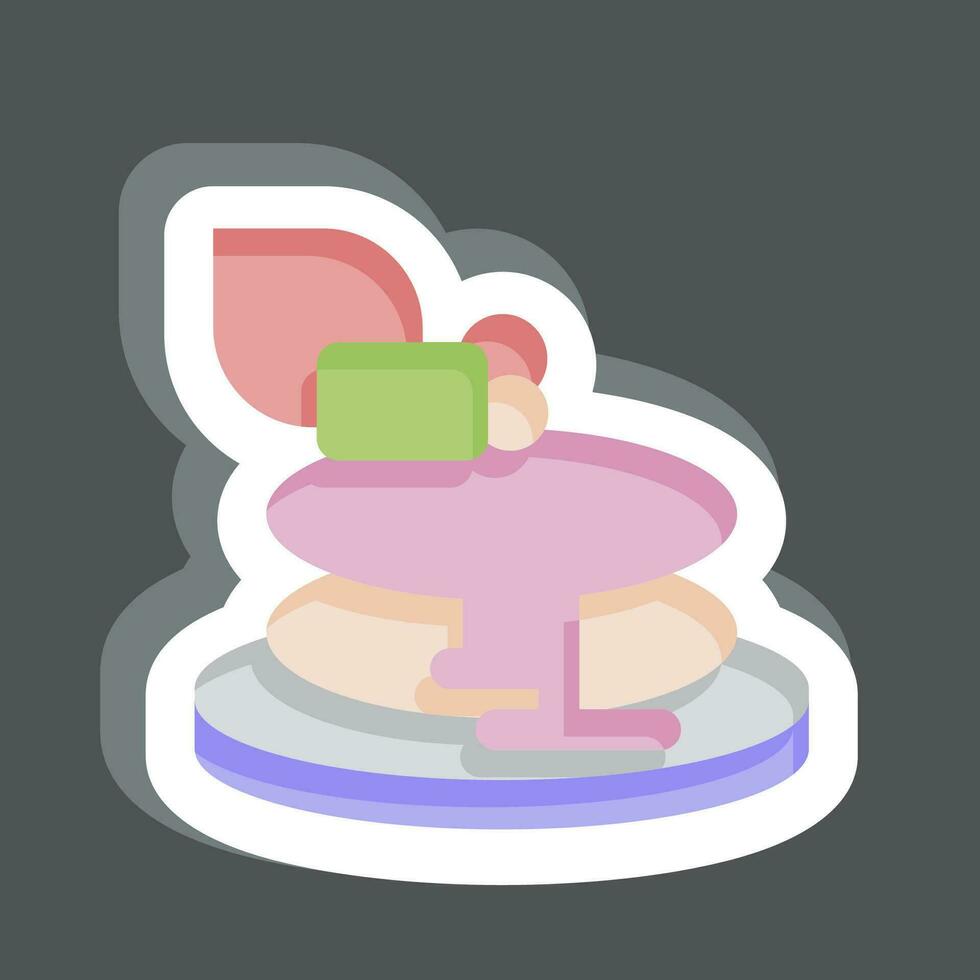 Sticker Pancake. related to Apiary symbol. simple design editable. simple illustration vector