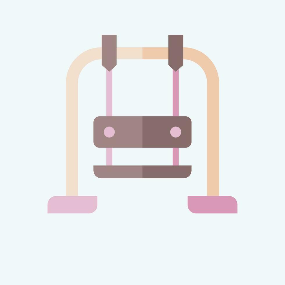 Icon Swing. related to Amusement Park symbol. flat style. simple design editable. simple illustration vector
