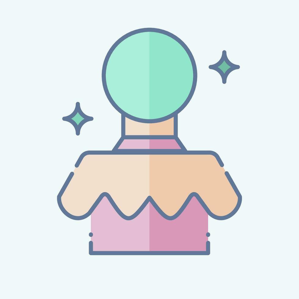 Icon Magic Ball. related to Amusement Park symbol. doodle style. simple design editable. simple illustration vector