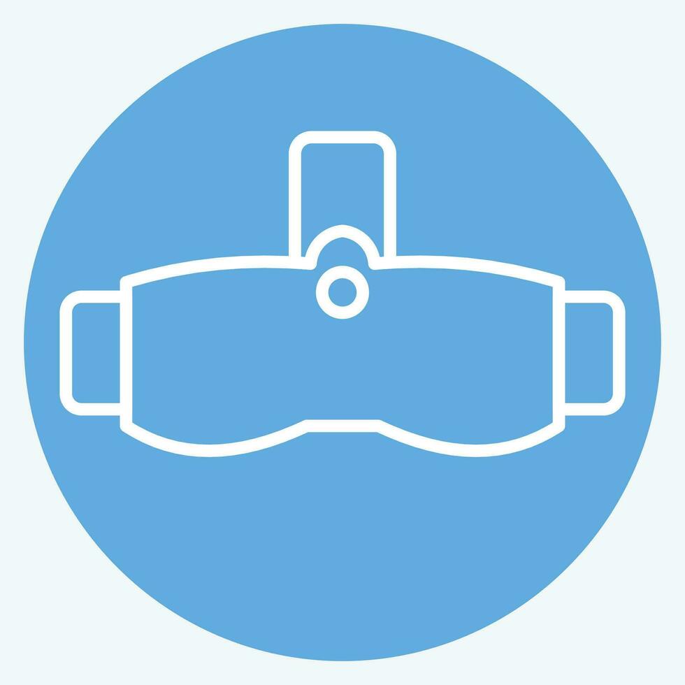 Icon VR Glasses. related to 3D Visualization symbol. blue eyes style. simple design editable. simple illustration vector