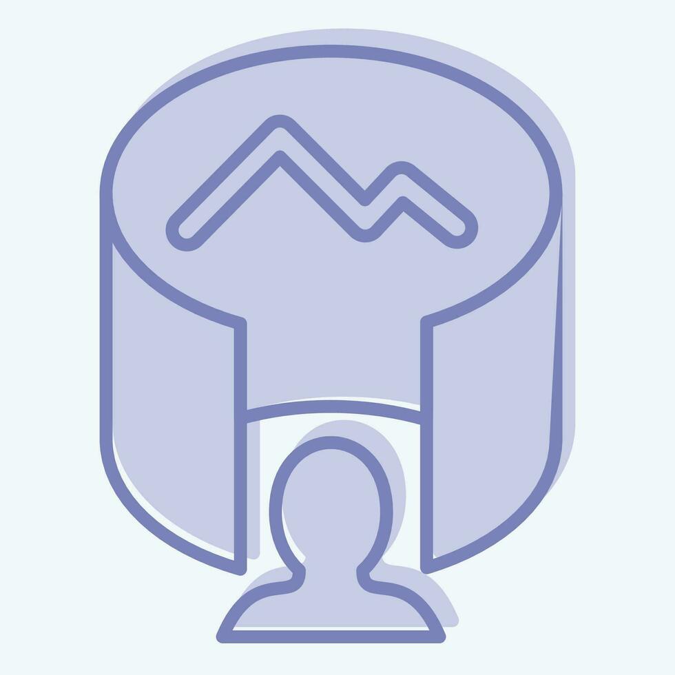 Icon Virtual Tour. related to 3D Visualization symbol. two tone style. simple design editable. simple illustration vector