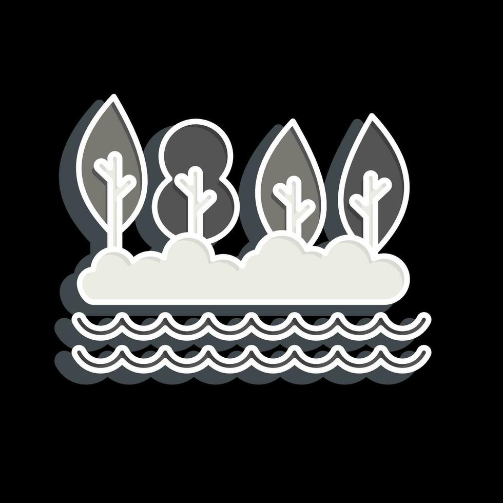 Icon Lake. related to Alaska symbol. glossy style. simple design editable. simple illustration vector