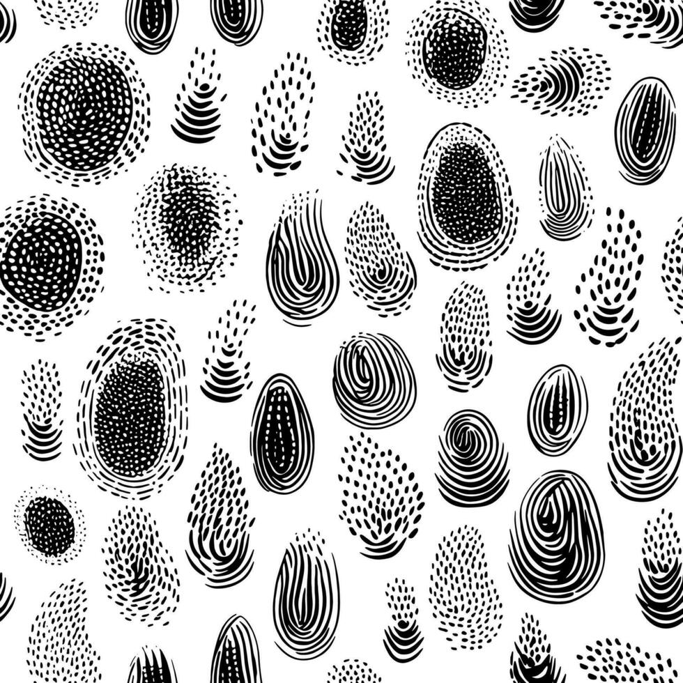 Black and White doodles abstract seamless background with stroke line. vector