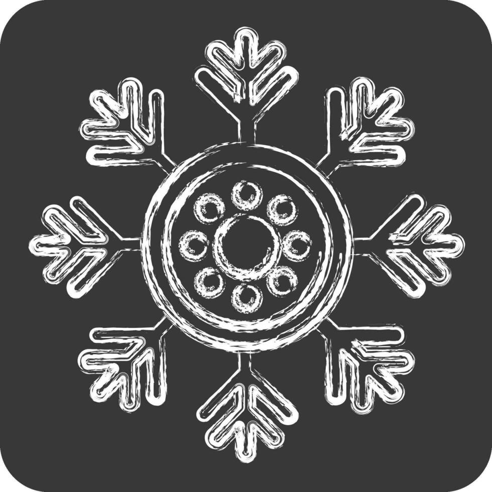 Icon Snowlakes. related to Alaska symbol. chalk Style. simple design editable. simple illustration vector
