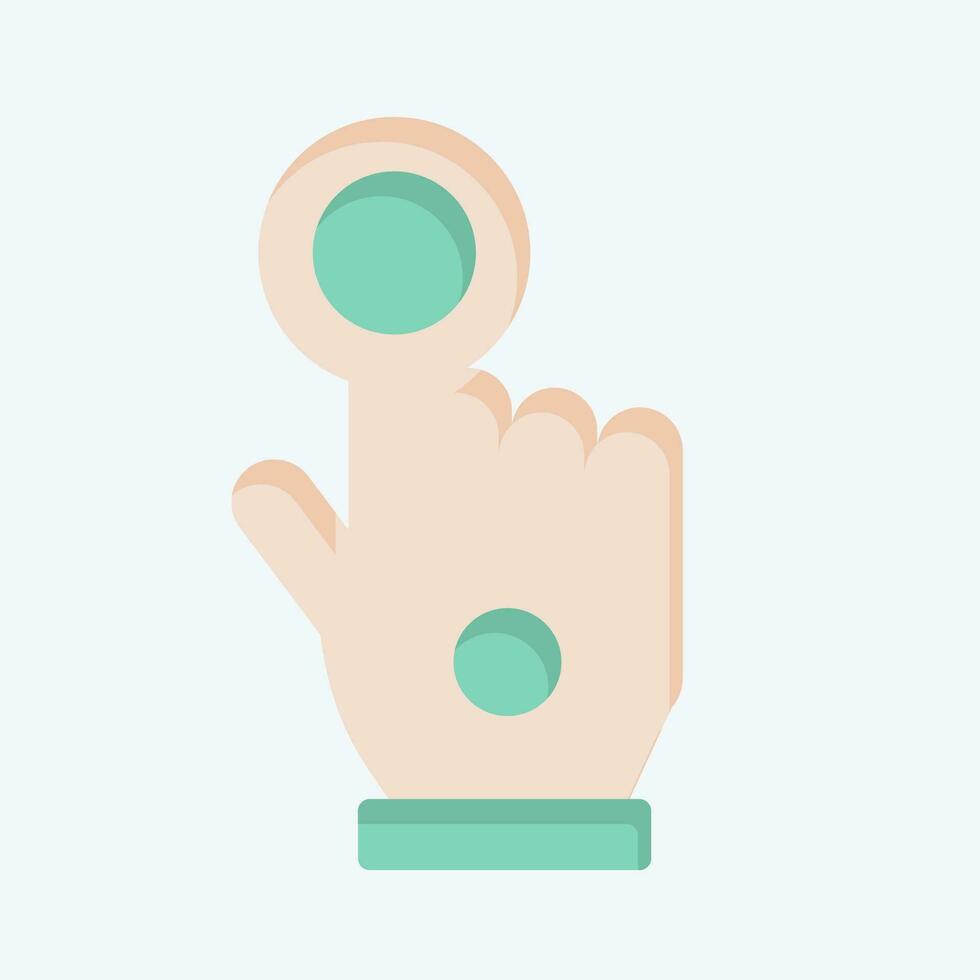 Icon Wired Glove. related to 3D Visualization symbol. flat style. simple design editable. simple illustration vector