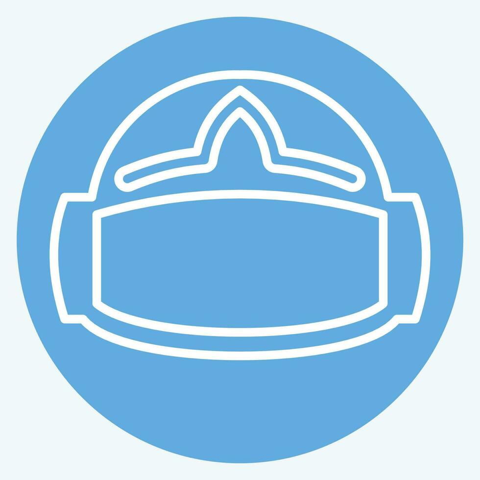 Icon VR Helmet. related to 3D Visualization symbol. blue eyes style. simple design editable. simple illustration vector