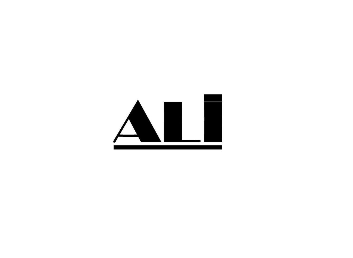 Ali logo design vector
