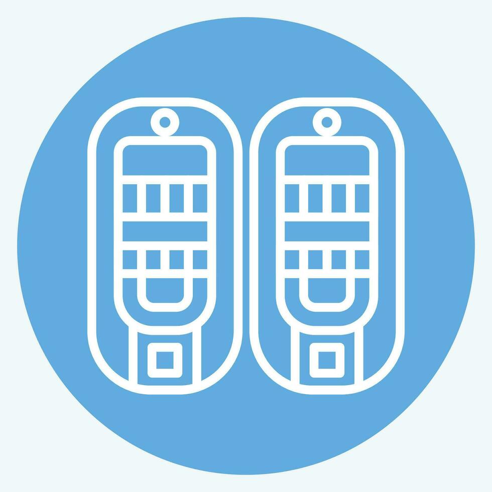 Icon Snowshoes. related to Alaska symbol. blue eyes style. simple design editable. simple illustration vector