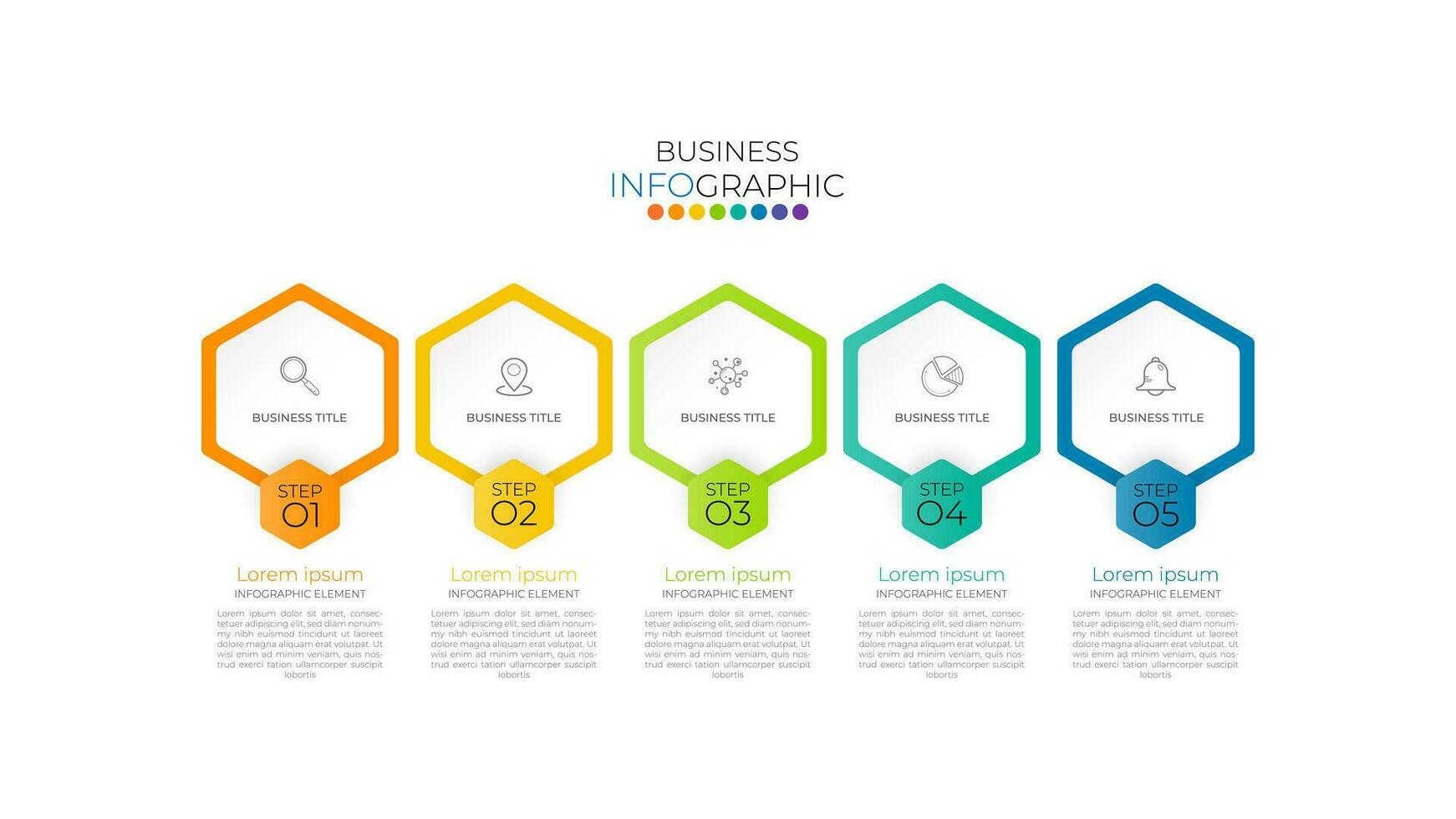 Modern infographic Timeline template can be used for workflow layout, diagram, number options, web design. Infographic business concept with 5 option, parts, steps or processes. vector