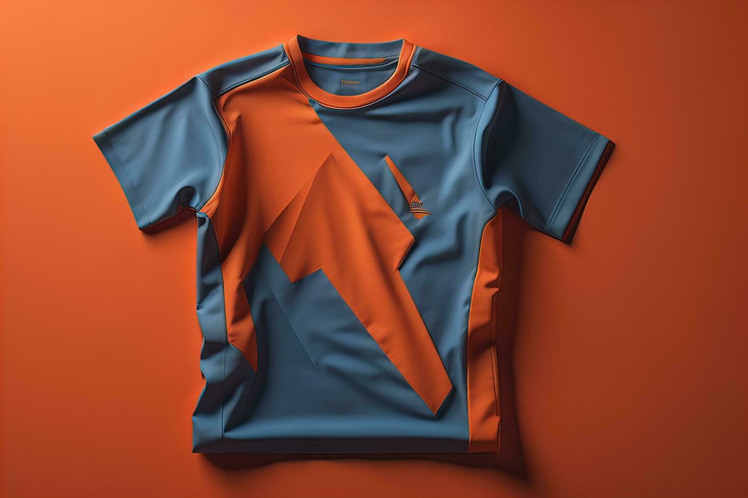 Colorful t-shirts in front of dark background. ai generative photo