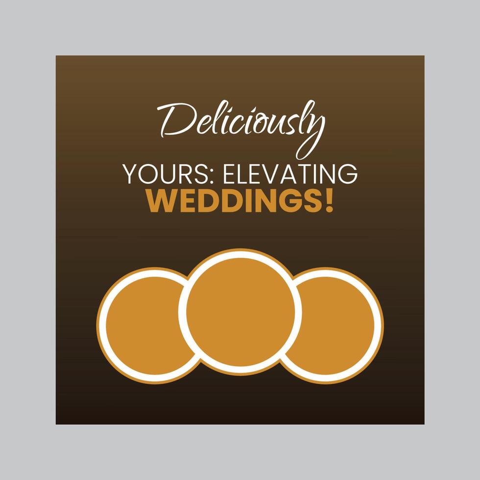 Wedding post design social media template vector