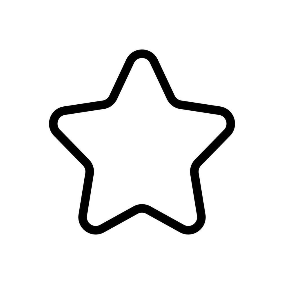 Star icon in line style design isolated on white background. Editable stroke. vector