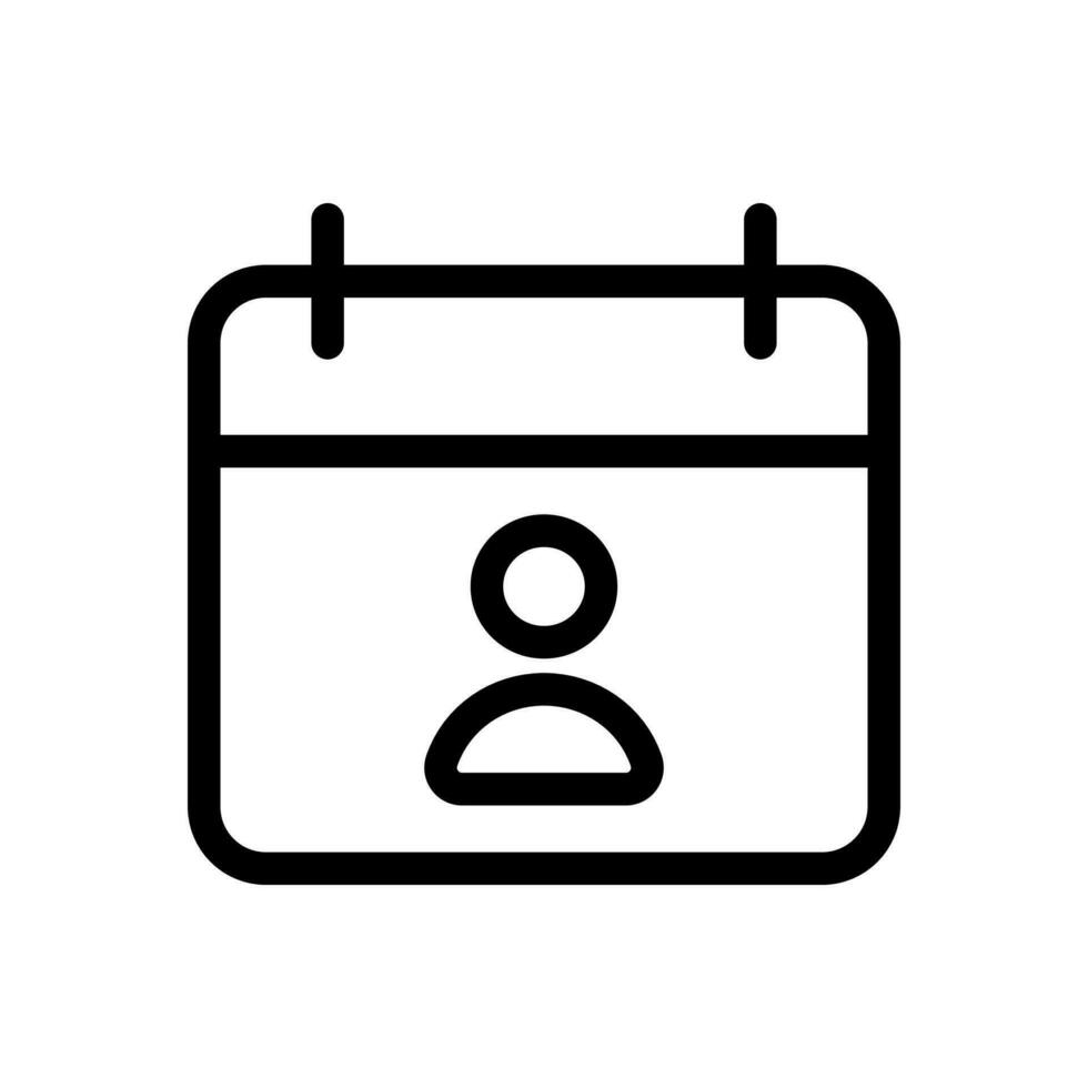DOB, date of birth, day of birth icon in line style design isolated on white background. Editable stroke. vector