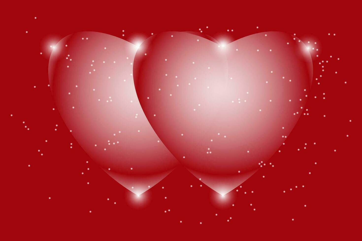 Most beautiful heart shape design with light effect vector