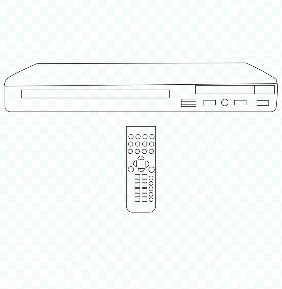 DVD player ejecting disc with remote control isolated 27501033 Vector