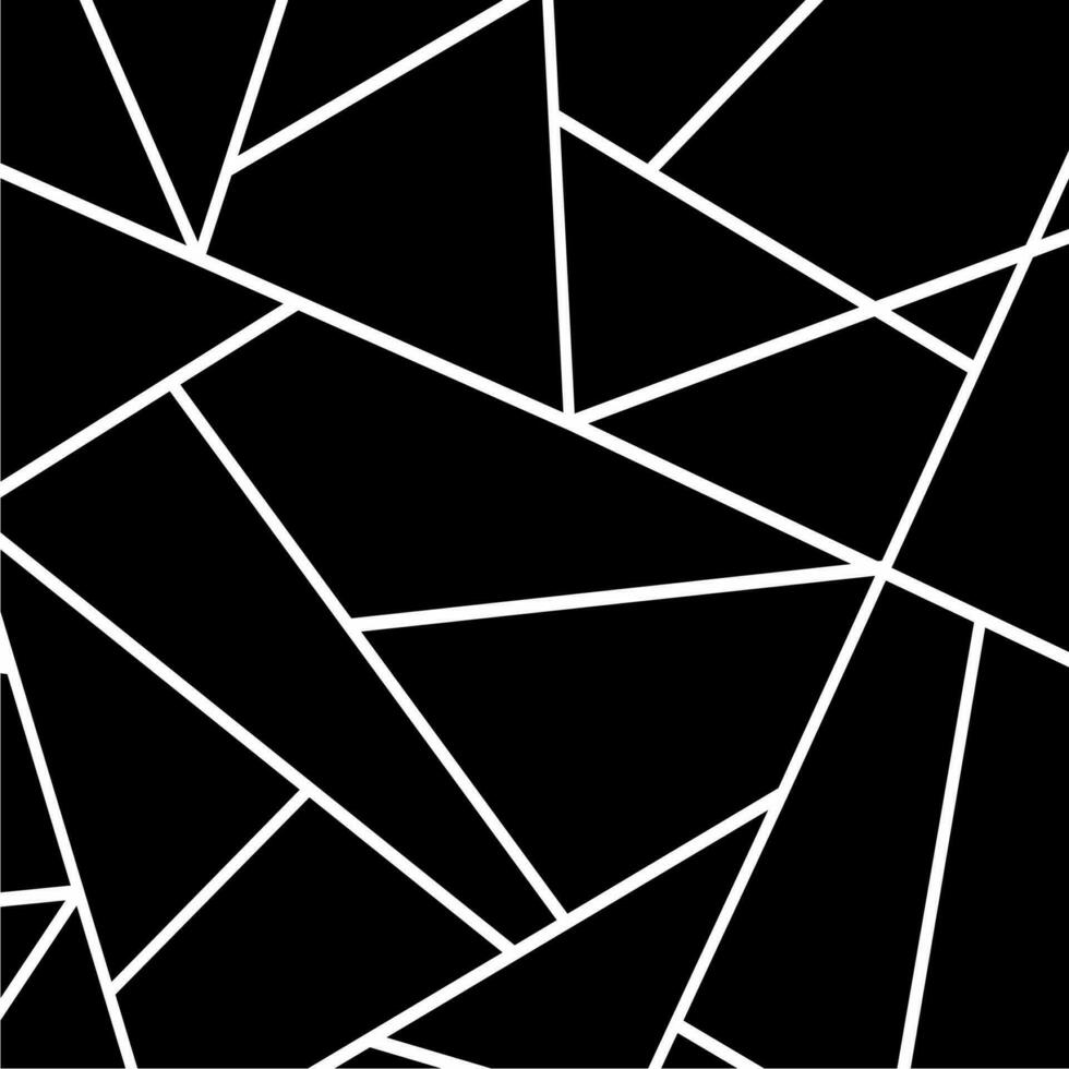 Black abstract geometric background. Modern shape concept with white line vector