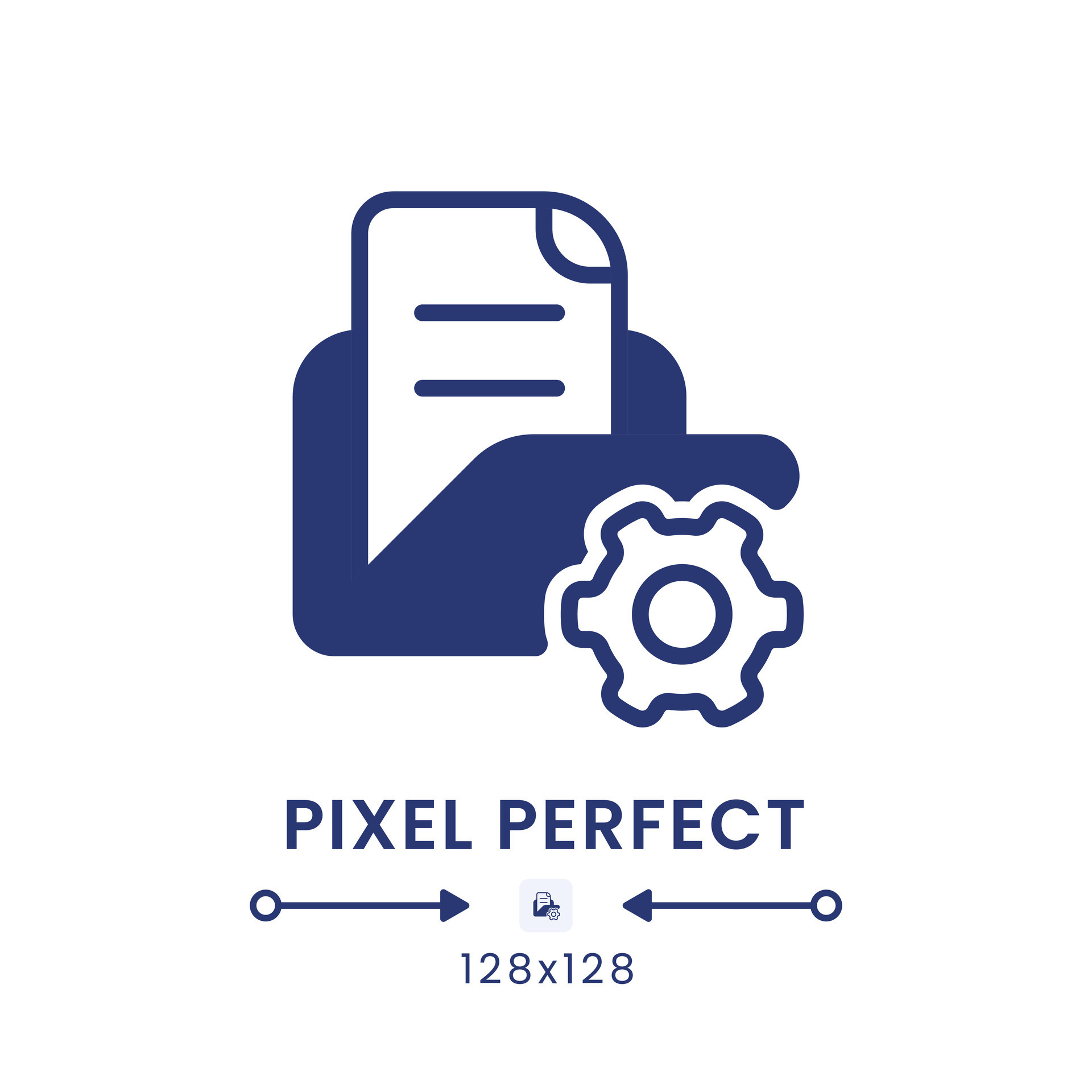 File and document manager black solid desktop icon. Data management ...