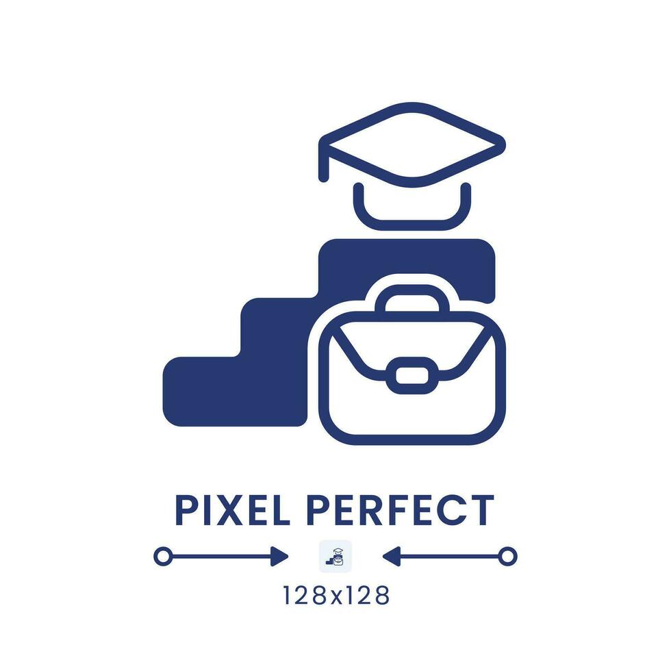 Learning and development black solid desktop icon. Employee training software. Pixel perfect 128x128, outline 4px. Silhouette symbol on white space. Glyph pictogram. Isolated vector image