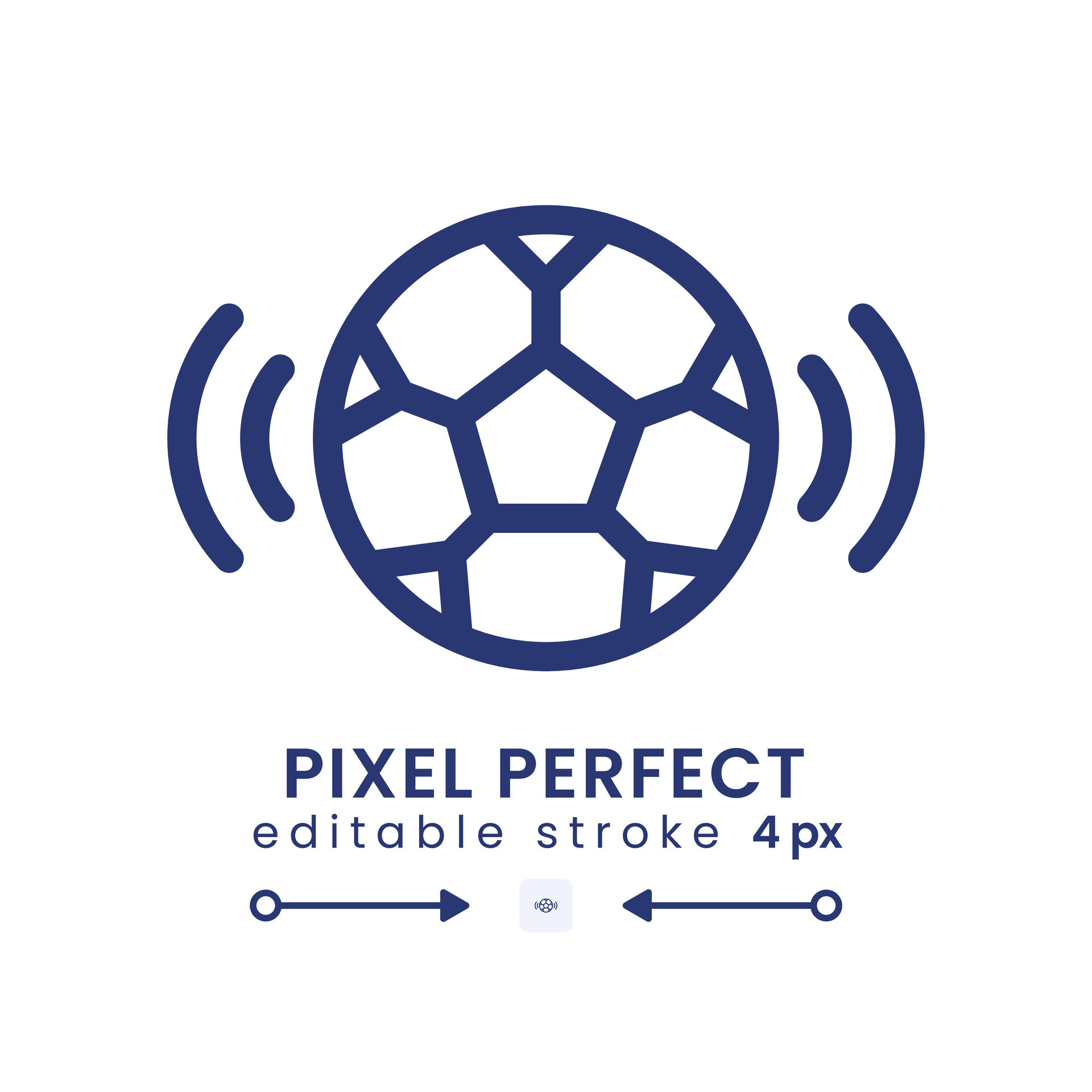 Sports broadcast linear desktop icon. Live stream. Television program. Soccer game. Pixel perfect, outline 4px. GUI, UX design