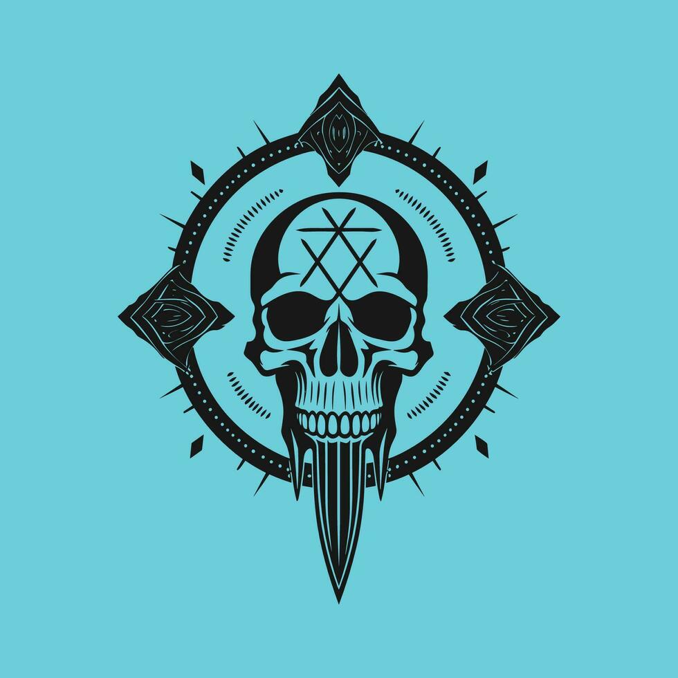Haunting Skull for Halloween in Vector Format