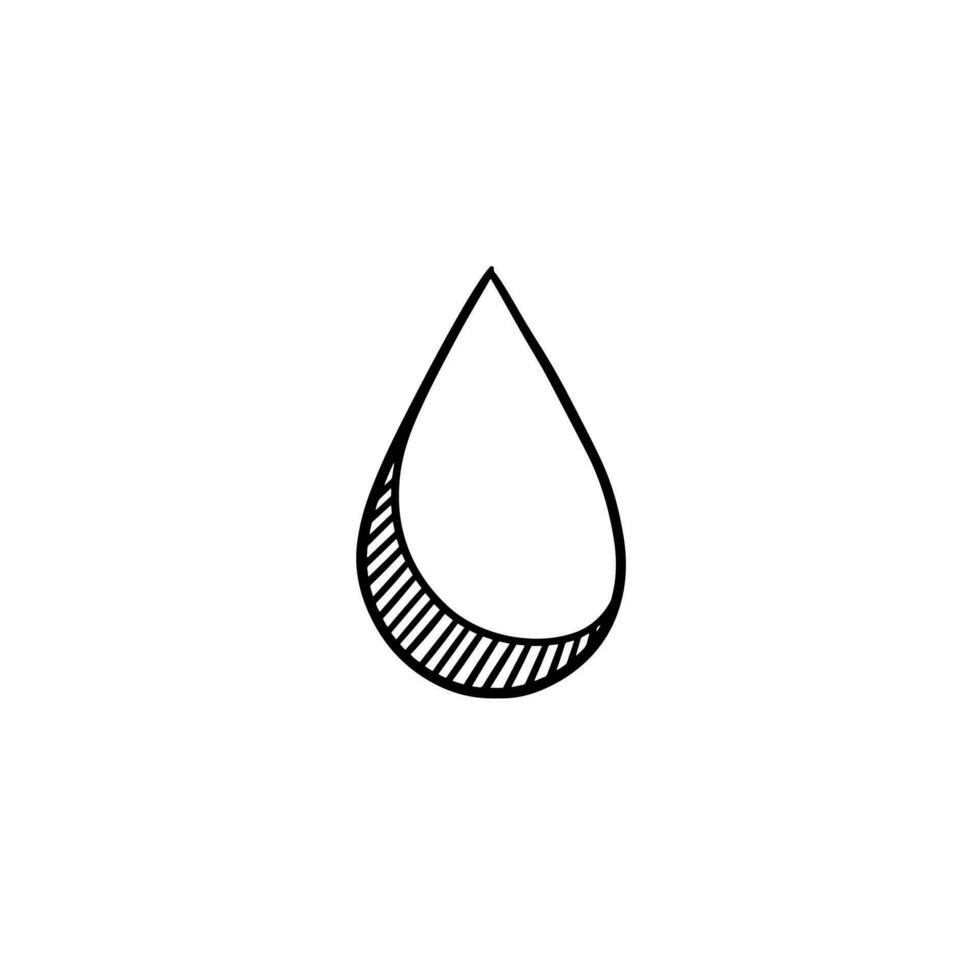 Water drop hand drawn outline doodle icon vector