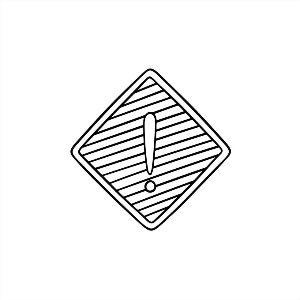 Doodle Hand-drawn Warning sign exlamation mark vector