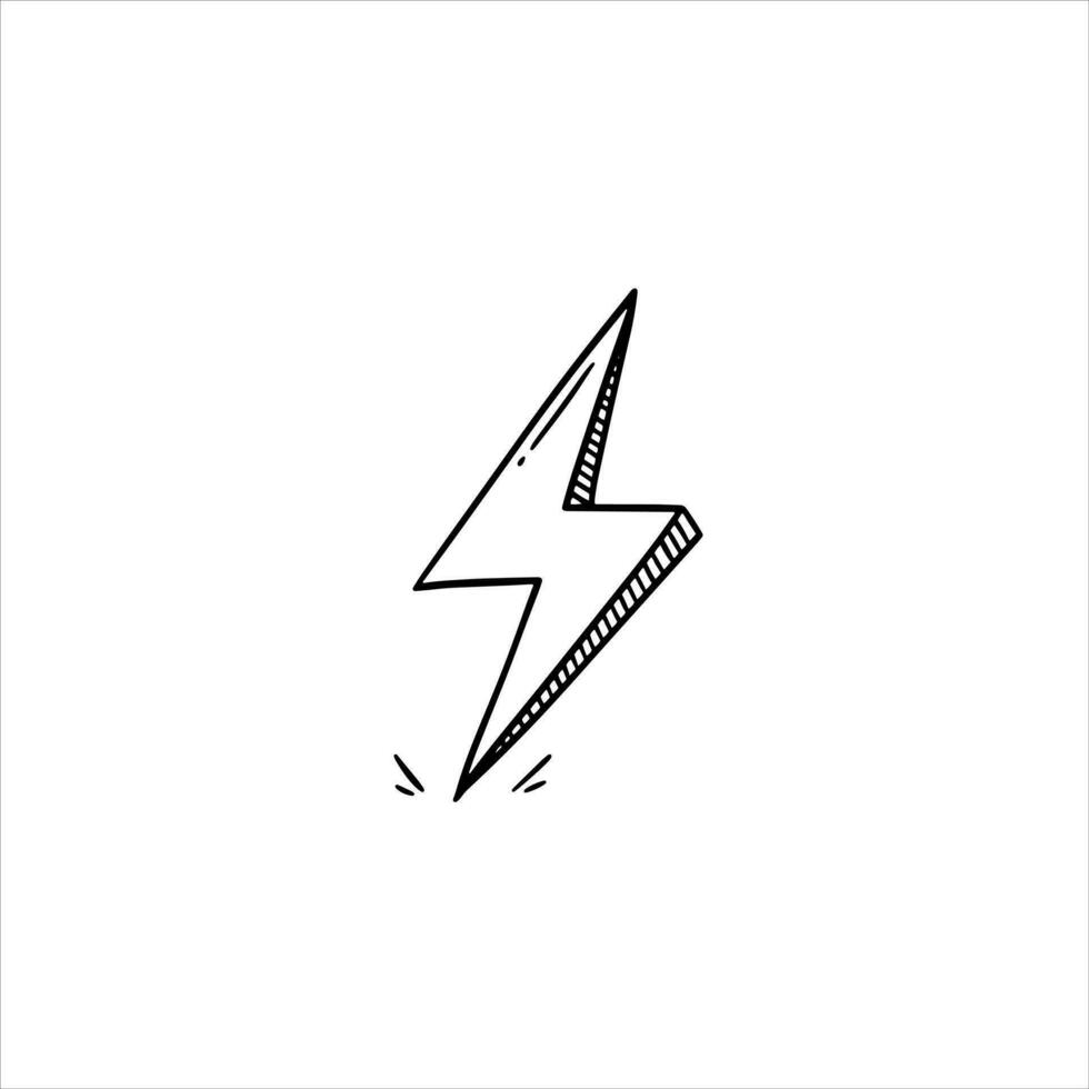 Hand-drawn Lightning doodle vector illustration