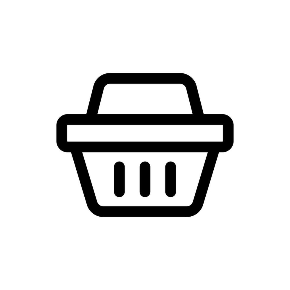 sencillo compras cesta icono. el icono lata ser usado para sitios web, impresión plantillas, presentación plantillas, ilustraciones, etc vector