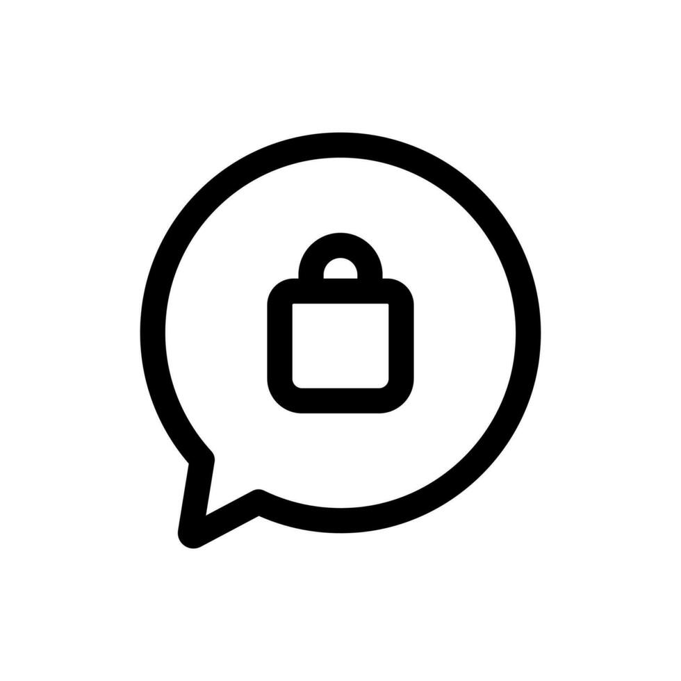 Simple Chat Bubble icon combined with shopping bag icon. The icon can be used for websites, print templates, presentation templates, illustrations, etc vector