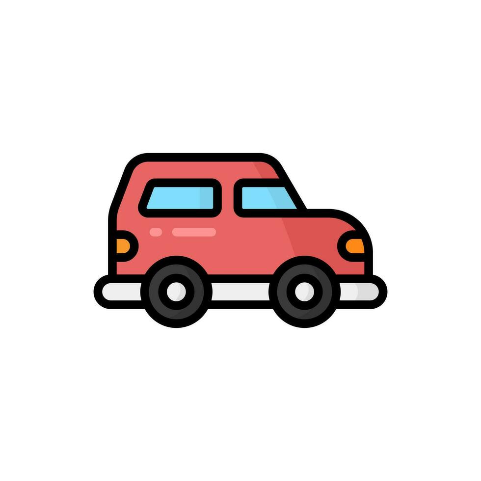 Simple Suv Car lineal color icon. The icon can be used for websites, print templates, presentation templates, illustrations, etc vector